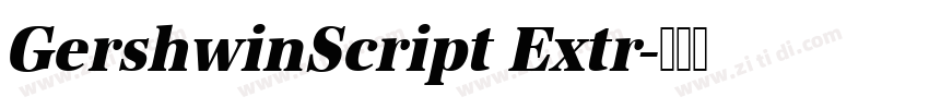 GershwinScript Extr字体转换